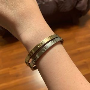 Costume Jewelry Love Bracelets Gold/Chrome